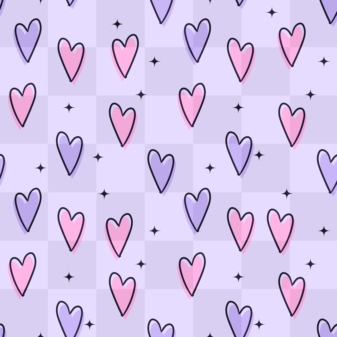 Free Heart Pattern Wallpaper in Abstract Background for Download