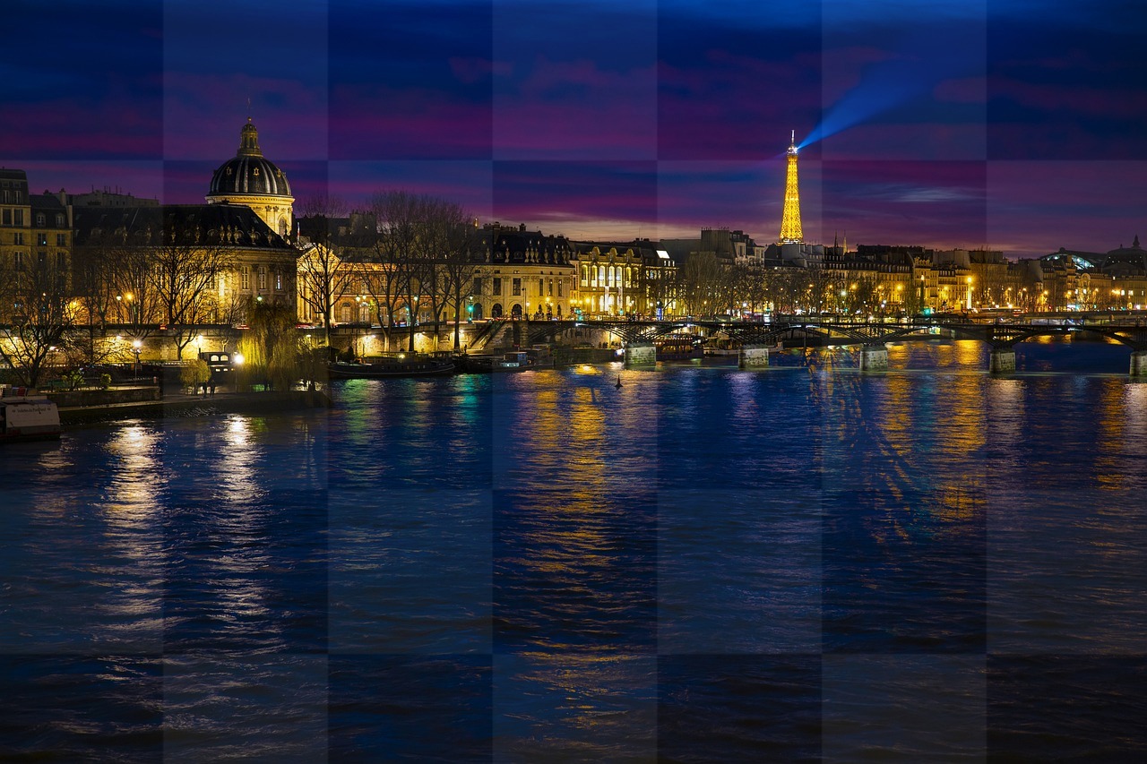Free Paris Night Scenes and City Architecture Backgrounds in JPG Format for Download