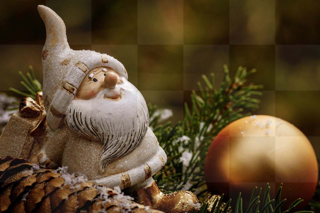 Get Festive with Free Christmas Gnome Decoration Backgrounds in JPG Format
