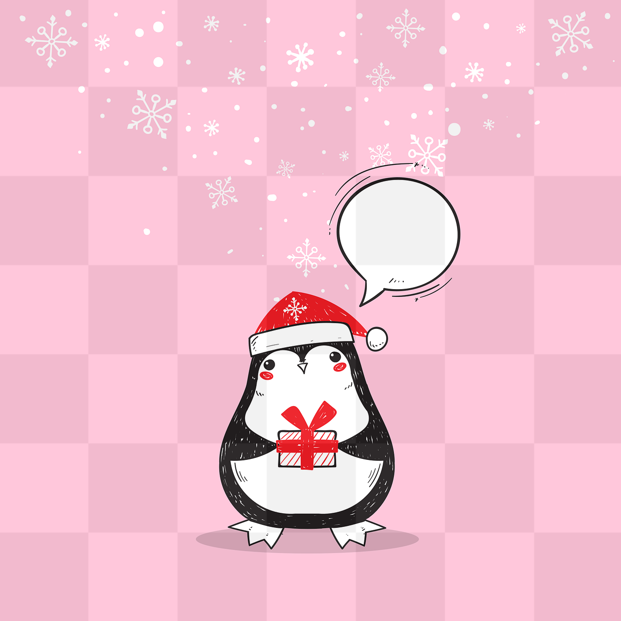 Get Festive with Our Free Christmas Penguin and New Year Xmas Backgrounds in PNG Format!