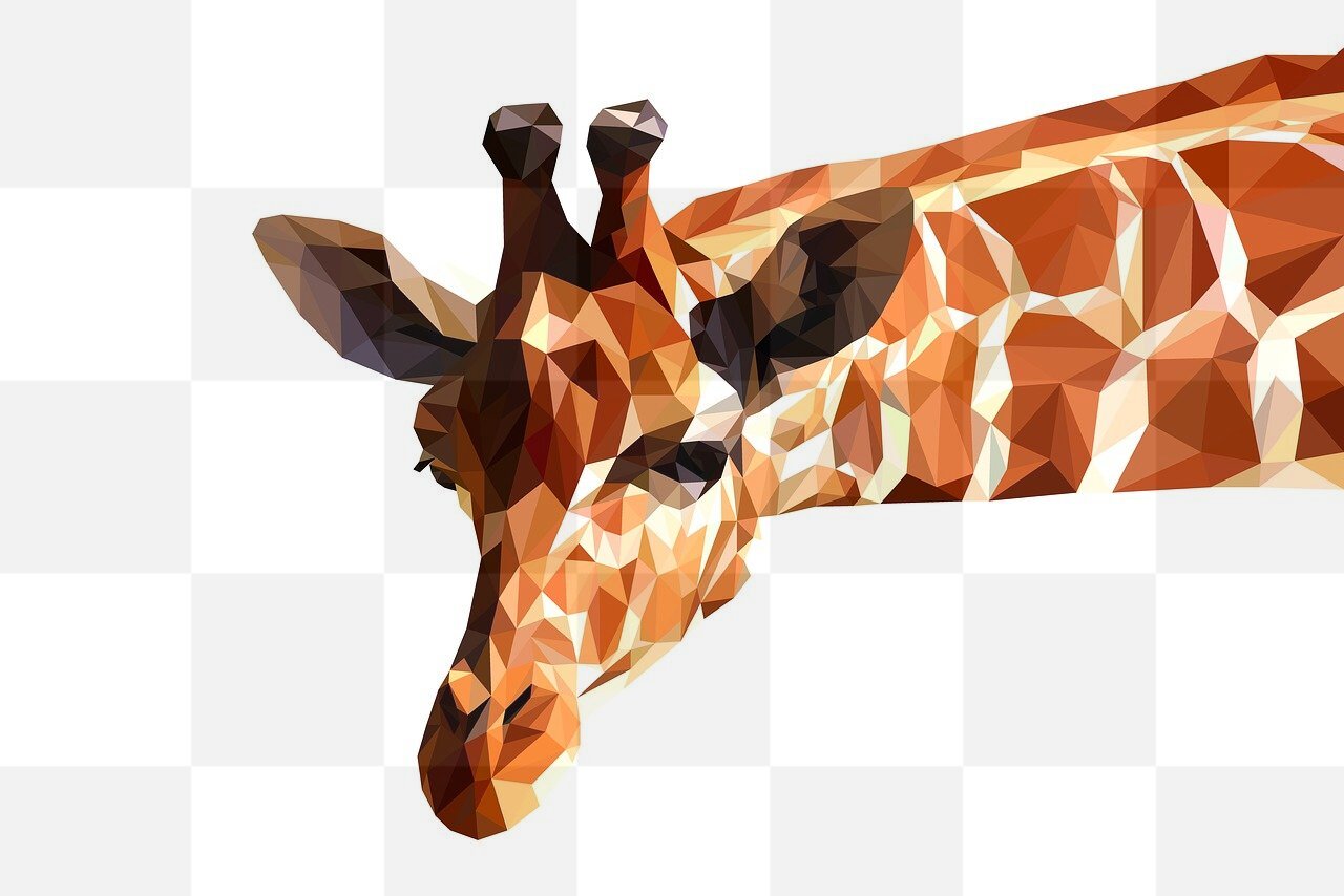 Get a chuckle with our free funny isolated giraffe animal backgrounds - perfect for graphic design, social media, web design, and more!