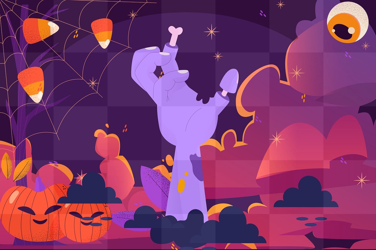 Halloween-themed Images for Graphic Design: Pumpkins, Zombies, and Spooky Backgrounds for Free Download