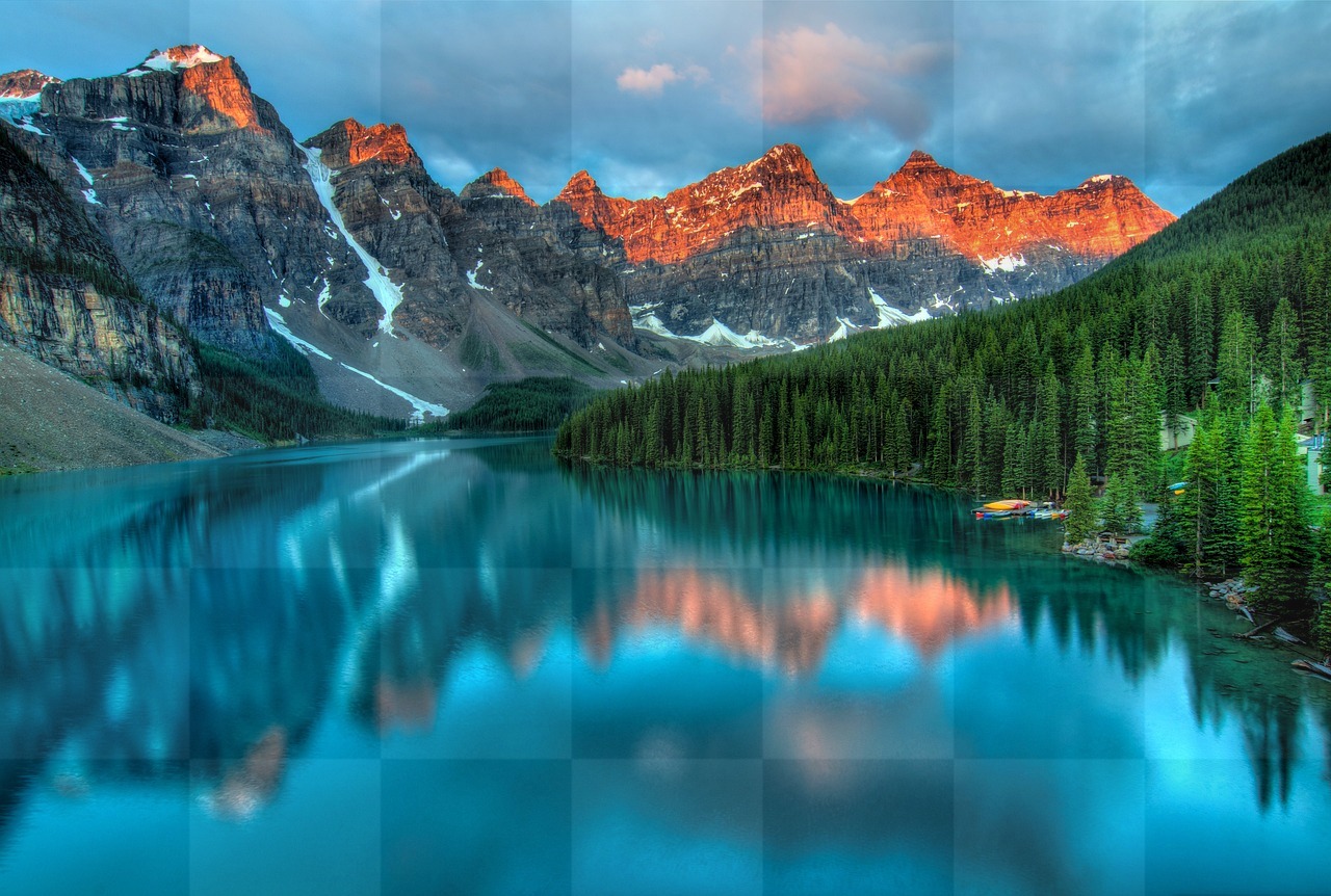 Stunning Alberta Lake Nature Backgrounds - Free Downloads for Graphic Design and Social Media Pages