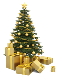 Magic Growing PNG Christmas Tree. Have a Merry Christmas! Christmas tree. Christmas tree and gift. Large Christmas Tree with Gifts. Elegant Christmas...