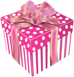Pink ribbon. Be happy. Happy New Year. Gift Box. Christmas gift. Merry Christmas. Pink Christmas Gift Box. Pink Gift Box with Ribbon. PNG image. Gift...