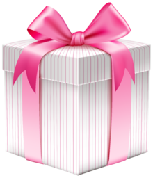 PNG image. Merry Christmas. Be happy. Pink Gift Box with Ribbon. Happy New Year. Gift Box. Pink Christmas Gift Box. Pink ribbon. Christmas super gift for girl. Gift pink bow. Christmas gift.