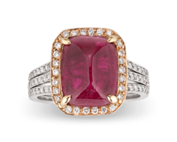 Sterling Silver Red Created Ruby Women Engagement Ring. Grande PNG. Download PNG Image. Sterling Silver Ruby Wedding Ring. Free PNG Image With Transparent Background. Silver Ruby Wedding Ring PNG.