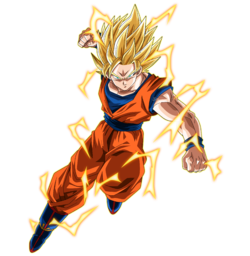 Transparent PNG images of anime scenes. Manga PNG. Son Goku with light-colored hair in the Dragon Ball. Free PNG images of anime characters. Manga images. Son Goku PNG.