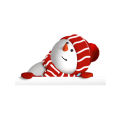 Frosty the snowman png. 3D Snowman with Red and White Stripe Knitted Hat. Christmas Classic. Decorative Holiday. 3D Christmas snowman in red. Cute...