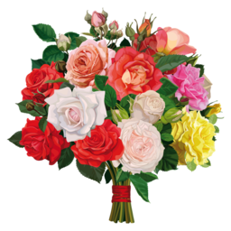 Mother's Day design. Rose. Happy Mother's Day. In the list of top 10 flowers, roses have got to be on top for obvious reasons. Roses happen to be the most common flowers to be used in creating bouquets. Free PNG image. Flowers bouquet PNG. Mother's Day Flowers. Rose PNG. Free PNG.