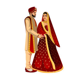6901 x 6901 px on this site. Indian bride and groom cartoon image. Bride  and groom, cartoon Indian png. Indian wedding couple PNG. Indian bride and  groom cartoon free PNG. Indian bride