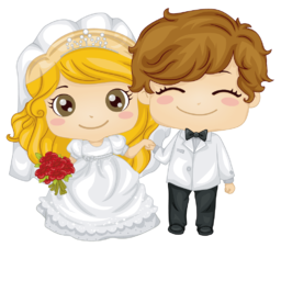 The bride and groom - romantic and fun. Cartoon PNG. The bride and groom PNG image. Happy wedding day. The best PNG. Newlywed woman and man embracing with love. Bride and groom cartoon Image. Free PNG Image With Transparent Background. Free PNG.