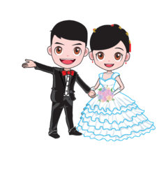 Free PNG. Happy wedding day. The bride and groom PNG image. Free PNG Image With Transparent Background. Bride and groom cartoon Image. Newlywed woman...