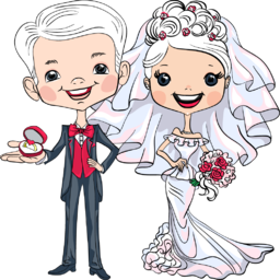 Cartoon PNG. Free PNG Image With Transparent Background. The bride and groom PNG image. Happy wedding day. The bride and groom - romantic and fun. Newlywed woman and man embracing with love. Bride and groom cartoon Image. The best PNG. Free PNG.