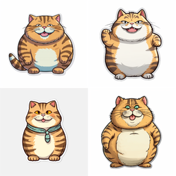 Cartoon Fat Cats PNG | Free PNG Image