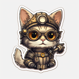 Free PNG. Unleash your creativity with our collection of cute animated cat stickers in Steampunk style, available in PNG format for free download. Free PNG Images for Design. Steampunk style PNG. The best PNG images. Cute Steampunk Cat Sticker PNG - Animated Cartoon Style Stickers with Steampunk Flair. Free Download.