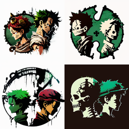 1024 x 1024 px  Free PNG. One Piece PNG Images. Manga style. Manga  Sticker