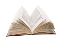 Text-Filled Open Book. Transparent Background PNG Image. Pages of Wisdom. Transparent Background Image of an Open Book with Text. Unveiling Knowledge.