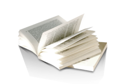 Pages of Wisdom. Text-Filled Open Book. Transparent Background PNG Image. Transparent Background Image of an Open Book with Text. Unveiling Knowledge.