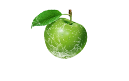 Get Your Free Download of Water-Washed Green Apple PNG Images with Transparent Background