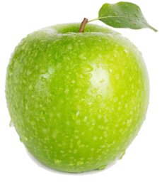 Download Free PNG Images of Juicy Water-Washed Green Apples with Droplets on Transparent Backgrounds
