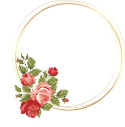 Captivating Floral Circle Frames: Beautiful Roses PNG Vectors for Graphics and Design - Free Downloads with Transparent Background!
