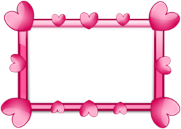 Beautiful Vector Heart Frames with Glossy Border on Transparent Background - Free PNG Images for Designers and Graphics!