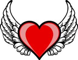 Beautiful Heart and Wing PNG Images with Transparent Background for Graphic Design