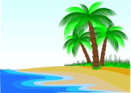 Stunning Palm Tree and Beach Landscapes: Free PNG Images with Transparent Backgrounds for Graphic Design and Advertising