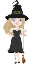 Cute and Spooky Halloween Witch PNG Images with Transparent Background - Free Download