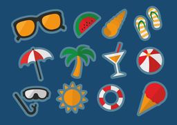 Get Your Summer Design On: Free PNG Vector Images with Cute Motives and Transparent Background for Graphics and Advertising