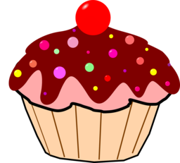Celebrate with Sweetness: Free Cupcake PNG Images with Chocolate Icing and Smarties - Perfect for Your Happy Birthday Graphics and Advertising Designs!