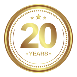 20-Year Anniversary Celebrations: Free Downloadable Medal and PNG Images with Transparent Backgrounds for Graphic Design and Advertising