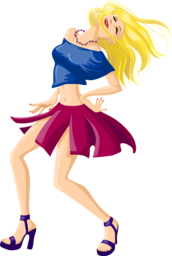 Attractive Dancing Girls: Free PNG Images with Transparent Background for Graphic Design and Advertising