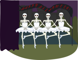 Spooky Season Style: Halloween Ballerinas in Vector PNG format for Free Download