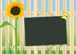Free Garden Fence and Sunflower PNG Images with Transparent Backgrounds for Graphic Design and Advertising