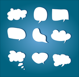 Eye-Catching Blog Speech Bubble Graphics: Vector and PNG Images with Transparent Backgrounds for Free Download