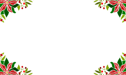 Christmas PNG Images for Graphic Designers: Download Free, Transparent Poinsettia and Holly Borders and Vectors