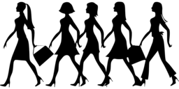 Get Stunning Women Walking Silhouette PNG Images with Transparent Background - Free Download now!