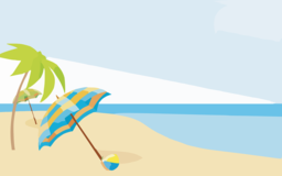 Download Stunning Beach and Palm Tree Vector Images with Transparent Background for Graphic Design and Advertising