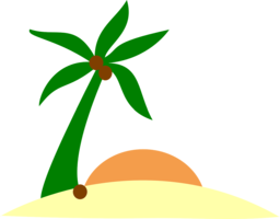 Stunning Island and Beach Vectors with Transparent Background - Free Download PNG Images for Graphic Design!