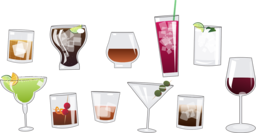 Refreshing Beverage and Wine PNG Images with Transparent Backgrounds for Graphic Design