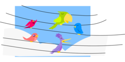 Get Creative with Our Free PNG Bird Music Notes Vector Images - Perfect for Banner Ads and Graphic Design!