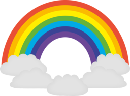 Colorful and Captivating: Free Downloadable PNG Cloud and Rainbow Vector Images with Transparent Backgrounds
