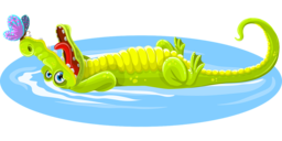 Amazingly vivid Crocodile and Butterfly PNG Images for Graphic Design
