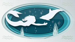 Stunning Siren and Dolphin Silhouette PNG Images with Transparent Background – Download for Free!