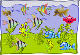 Get Creative with Stunning Fishtank and Aquarium Cartoons in Vector PNG - Perfect for Graphic Designers!