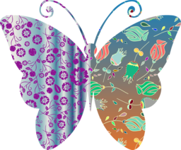Explore the Charm of Floral and Butterfly Vintage Style with Free PNG Images for Graphic Design and Web Design