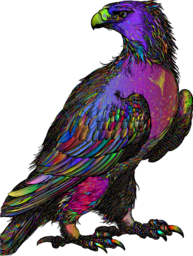 Stunning Eagle and Bird Line Art PNG Images with Colorful Prismatic Vectors for Free Download