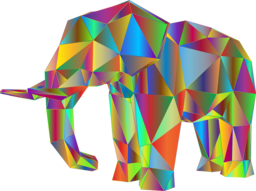 Colorful Prismatic Elephant PNG Images: Free Download & Transparent Background!